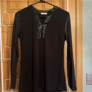 Maurices Black Long Sleeve Blouse